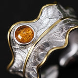 Luxury Leaf Ring 925 Sterling Silver Women's Fine Jewelry