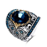 Luxury Zircon Silver Ring Engagement Women's Jewelry