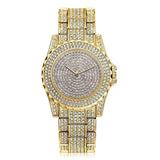 Princess Diamond Watch 14K Yellow Gold Quartz Women's Wedding Jewelry