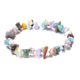 Natural Vintage Stone Beads Stretchy Bracelet Colored Stone Women's Bracelet