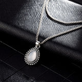 Vintage Ancient Silver Bohemian Pendant Necklace Women's Jewelry
