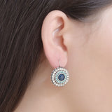 Vintage Silver Drop Earrings For Women Wedding Jewelry
