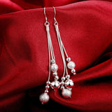 Unique Dangle Pendant Earrings Silver for Women Wedding Jewelry