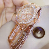 Diamond Wristwatch Gemstone 14k Yellow Gold Women Anniverssary Jewelry