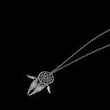 Unique Lotus Pendant Necklace Link Chain 10K Gold Women's Jewelry
