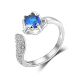 Romantic Tail Gemstone Ring Zircon Women's Promise Jewelry