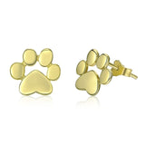 Cute Dog Footprints Stud Earrings Women Anniversary Jewelry