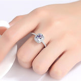 White Gold 925 Sterling Silver Ring For Women  Wedding Jewellery